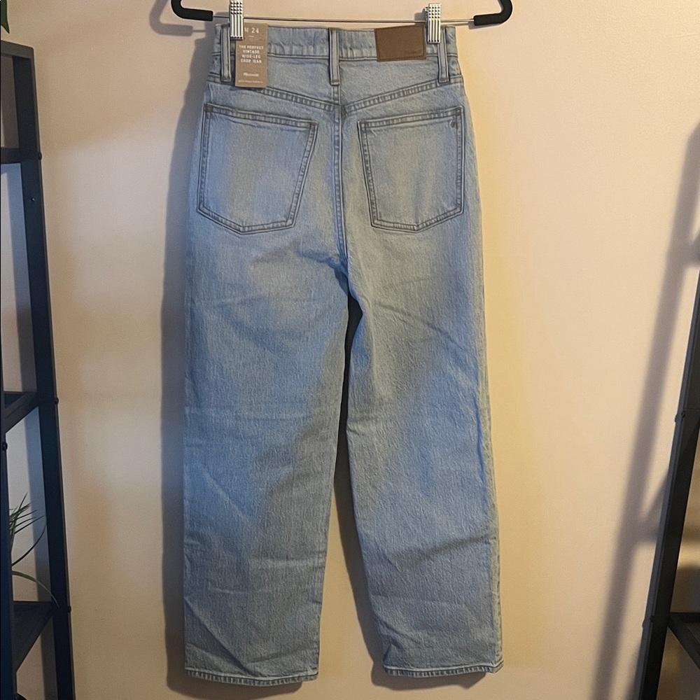NWT Madewell 24 The Perfect Vintage Wide-Leg Crop Jean - Picture 10 of 10